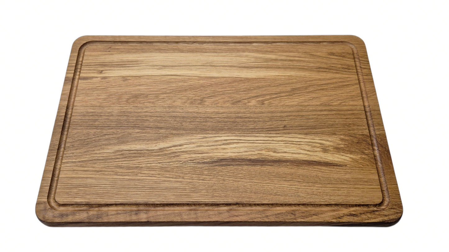 Schneidebrett personalisiert Grill Eiche mit Saftrille