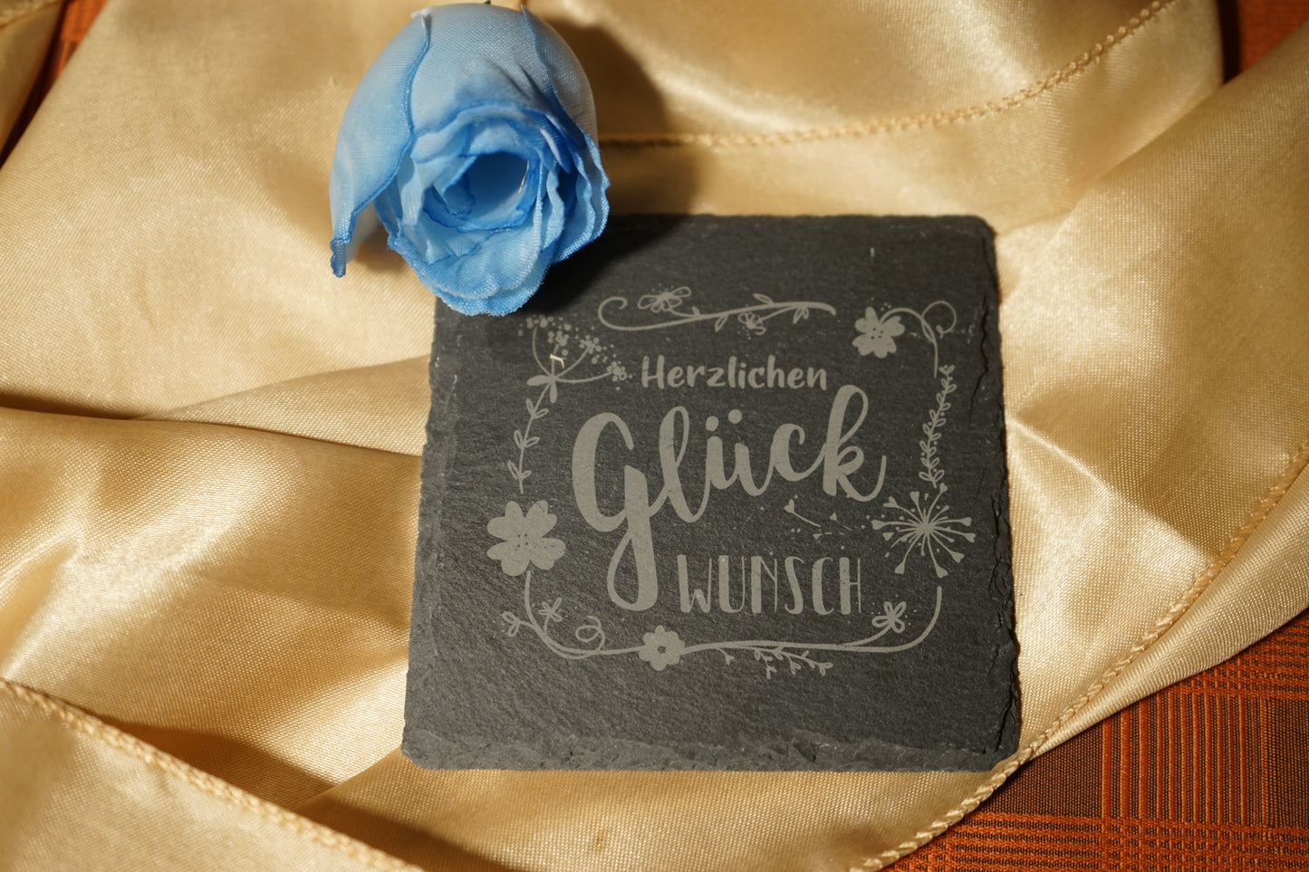 Schiefer Untersetzer Herzlichen Glückwunsch