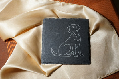 Schiefer Untersetzer Hund
