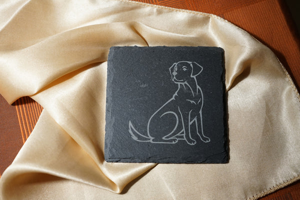 Schiefer Untersetzer Hund