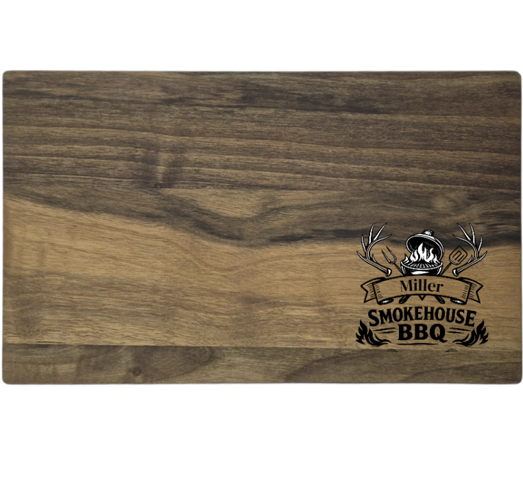 Schneidebrett personalisiert Grill Nuss