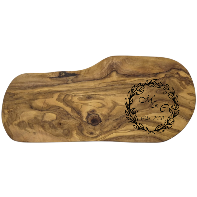 Schneidebrett personalisiert Paar Olive